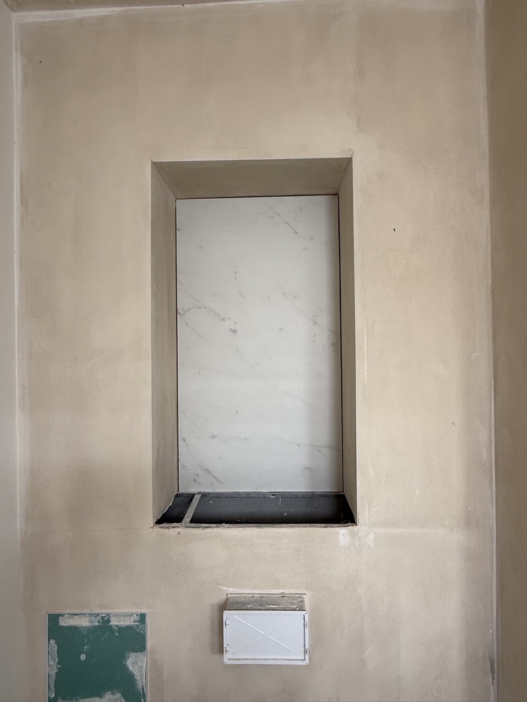 Niche encastrée marbre blanc